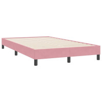 Produktbild för Resårsäng utan madrass rosa 120x220 cm sammet