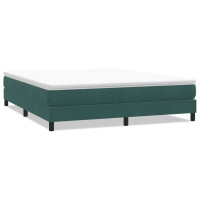 Produktbild för Resårsäng utan madrass mörkgrön 180x220 cm sammet
