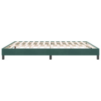Produktbild för Resårsäng utan madrass mörkgrön 180x220 cm sammet