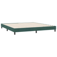 Produktbild för Resårsäng utan madrass mörkgrön 180x220 cm sammet