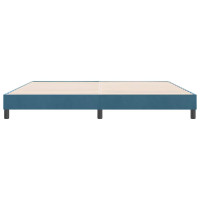 Produktbild för Resårsäng utan madrass mörkblå 180x220 cm sammet
