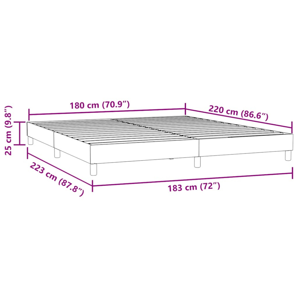 Produktbild för Resårsäng utan madrass mörkblå 180x220 cm sammet