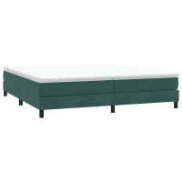 Produktbild för Resårsäng utan madrass mörkgrön 200x220 cm sammet