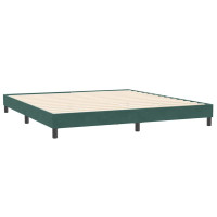 Produktbild för Resårsäng utan madrass mörkgrön 200x220 cm sammet