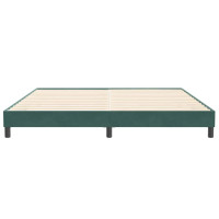 Produktbild för Resårsäng utan madrass mörkgrön 200x220 cm sammet
