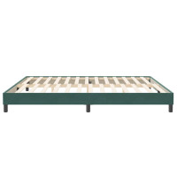 Produktbild för Resårsäng utan madrass mörkgrön 200x220 cm sammet