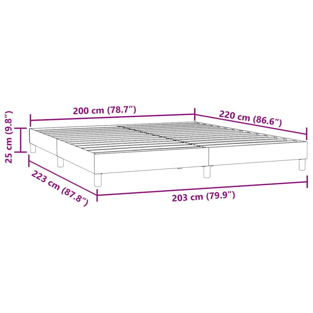 Produktbild för Resårsäng utan madrass mörkgrön 200x220 cm sammet