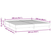 Produktbild för Resårsäng utan madrass mörkgrön 200x220 cm sammet