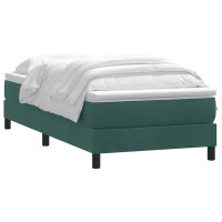 Produktbild för Ramsäng med madrass mörkgrön 80x220 cm sammet