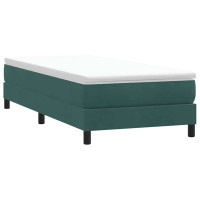 Produktbild för Ramsäng med madrass mörkgrön 80x220 cm sammet