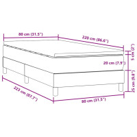 Produktbild för Ramsäng med madrass rosa 80x220 cm sammet