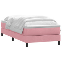 Produktbild för Ramsäng med madrass rosa 80x220 cm sammet