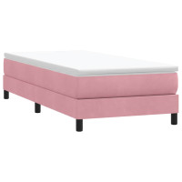 Produktbild för Ramsäng med madrass rosa 80x220 cm sammet