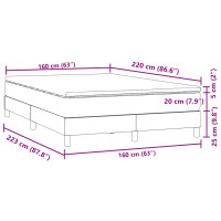 Produktbild för Ramsäng med madrass rosa 160x220 cm sammet