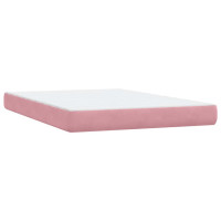 Produktbild för Ramsäng med madrass rosa 160x220 cm sammet