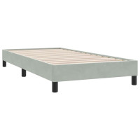 Produktbild för Ramsäng med madrass ljusgrå 80x210 cm sammet