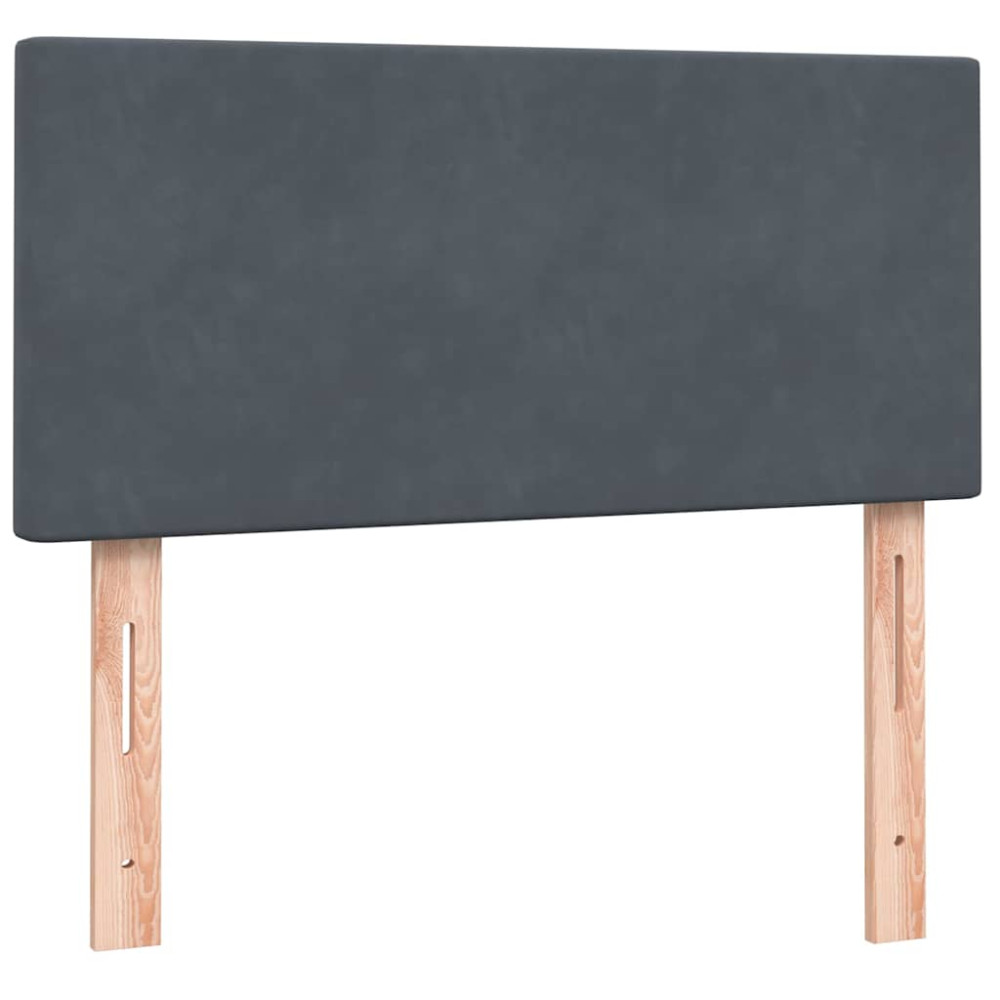 Produktbild för Ramsäng med madrass mörkgrå 80x210 cm sammet