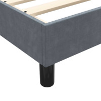 Produktbild för Ramsäng med madrass mörkgrå 80x210 cm sammet