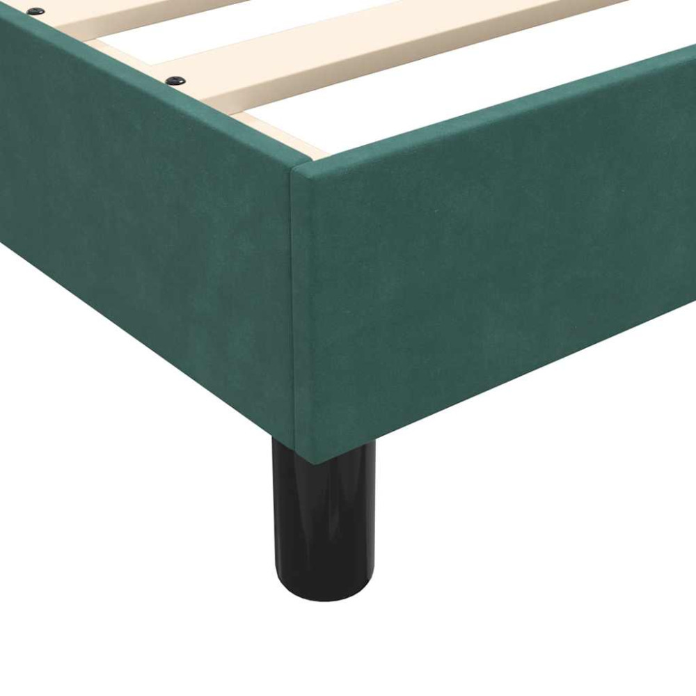 Produktbild för Ramsäng med madrass mörkgrön 80x220 cm sammet