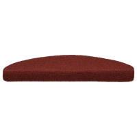 Produktbild för Trappmattor självhäftande 30 st 65x21x4 cm bordeauxröd halvrunda stora