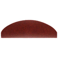 Produktbild för Trappmattor självhäftande 30 st 65x21x4 cm bordeauxröd halvrunda stora