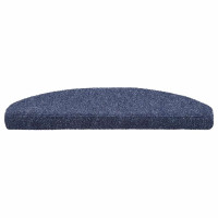 Produktbild för Trappmattor självhäftande 30 st 65x21x4 cm blå halvrunda stora