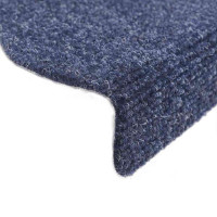 Produktbild för Trappmattor självhäftande 30 st 65x21x4 cm blå halvrunda stora
