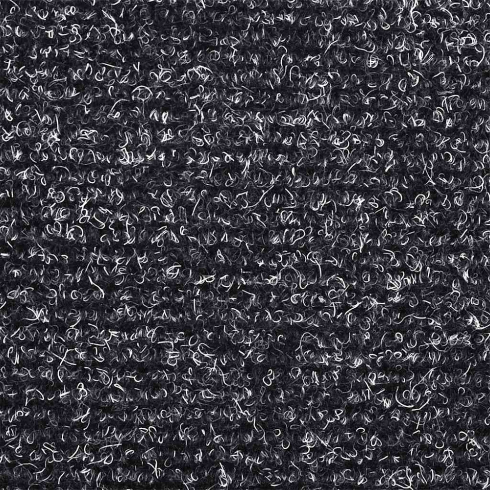 Produktbild för Trappmattor självhäftande 30 st 56x17x3 cm mörkgrå halvrunda