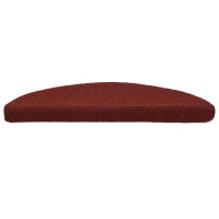 Produktbild för Trappmattor självhäftande 30 st 56x17x3 cm bordeauxröd halvrunda