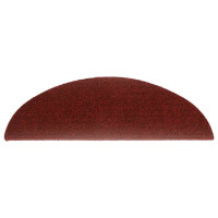 Produktbild för Trappmattor självhäftande 30 st 56x17x3 cm bordeauxröd halvrunda