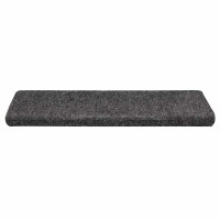 Produktbild för Trappmattor självhäftande 30 st 65x21x4 cm mörkgrå rektangulär kant