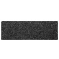 Produktbild för Trappmattor självhäftande 30 st 65x21x4 cm mörkgrå rektangulär kant