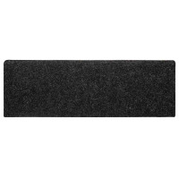 Produktbild för Trappmattor självhäftande 30 st 65x21x4 cm svarta rektangulära kanter