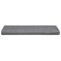 Produktbild för Trappmattor självhäftande 30 st 65x21x4 cm ljusgrå rektangulär kant