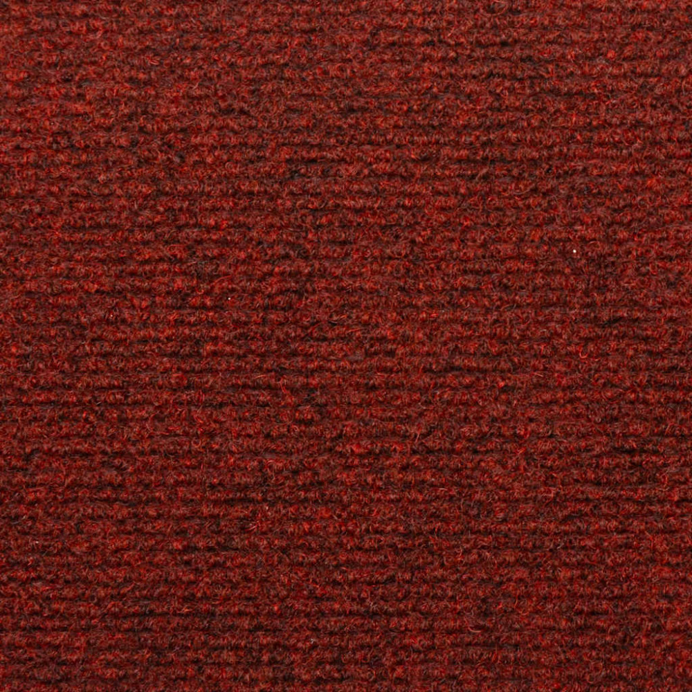 Produktbild för Trappmattor självhäftande 30 st 65x21x4 cm bordeauxröd rektangulär kant