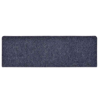 Produktbild för Trappmattor självhäftande 30 st 65x21x4 cm blå rektangulär kant