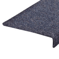 Produktbild för Trappmattor självhäftande 30 st 65x21x4 cm blå rektangulär kant