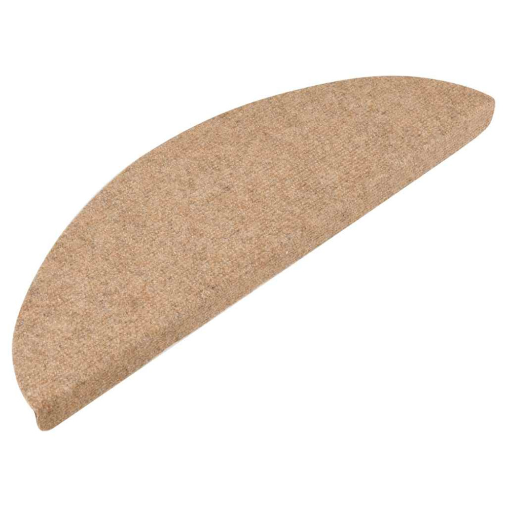 Produktbild för Trappmattor självhäftande 20 st beige 56x17x3 cm