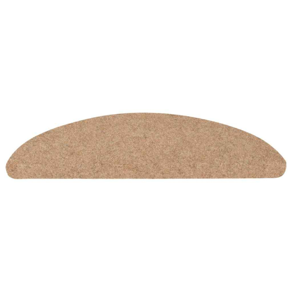 Produktbild för Trappmattor självhäftande 20 st beige 56x17x3 cm