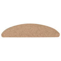 Produktbild för Trappmattor självhäftande 20 st beige 56x17x3 cm
