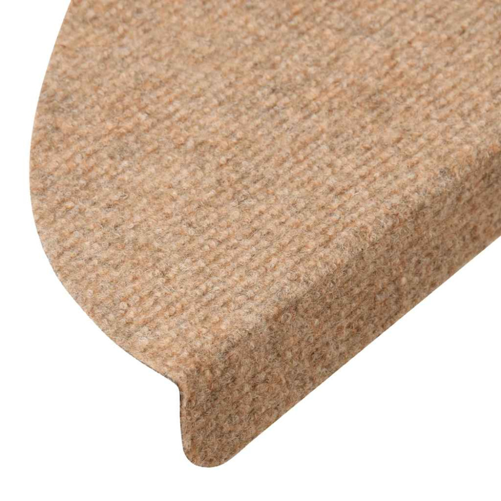 Produktbild för Trappmattor självhäftande 20 st beige 56x17x3 cm