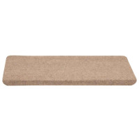 Produktbild för Trappmattor självhäftande 30 st beige 65x24,5x3,5 cm