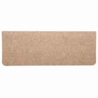 Produktbild för Trappmattor självhäftande 30 st beige 65x24,5x3,5 cm