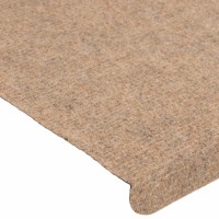 Produktbild för Trappmattor självhäftande 30 st beige 65x24,5x3,5 cm