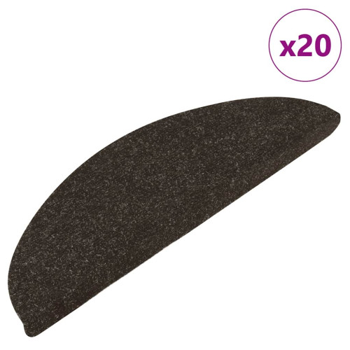 vidaXL Trappmattor självhäftande 20 st antracit 65x22,5x3,5 cm