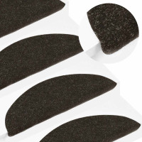 Produktbild för Trappmattor självhäftande 20 st antracit 65x22,5x3,5 cm