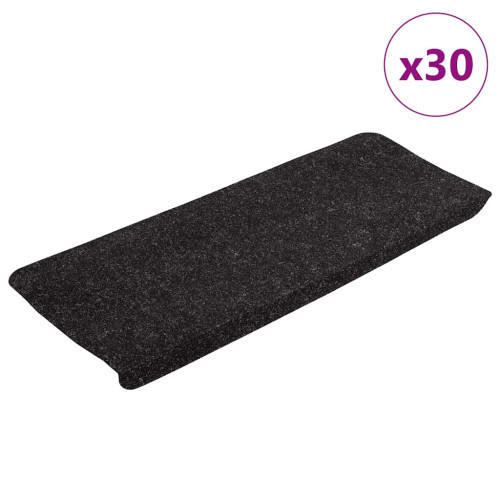 vidaXL Trappmattor självhäftande 30 st antracit 65x24,5x3,5 cm