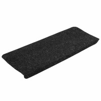 Produktbild för Trappmattor självhäftande 30 st antracit 65x24,5x3,5 cm