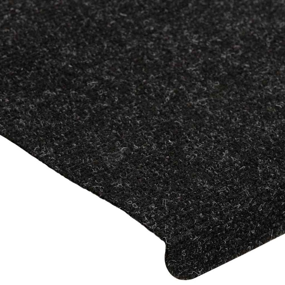Produktbild för Trappmattor självhäftande 30 st antracit 65x24,5x3,5 cm