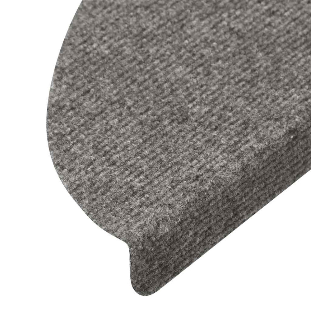 Produktbild för Trappmattor självhäftande 20 st grå 65x22,5x3,5 cm